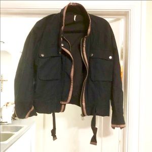 Free people dark navy bomber jacket
